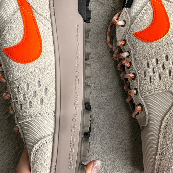 Nike Trail Sneakers Beige Orange Swoosh Cordura Outdoor Shoes Men’s 9.5 NWT - Picture 7 of 14